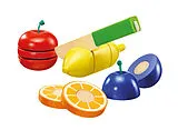 Selecta 62070 - Obstsalat, Klett- und Schneidespielzeug, Holz, 11-teilig Spiel