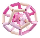 Selecta 64021 - bellybutton, Sternentanz, Greifling-Ball, Holz, rosa, 11,5 cm Spiel
