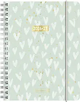 Buch Schülerkalender 2026/2027 "Hearts" | A6, Kunststoff von