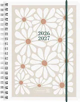 Kalender Schülerkalender 2026/2027 "Daisy" | A6, Kunststoff von