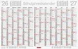 Poster (Non) Schuljahreskalender 2026/2027 abwischbar | 750×470 mm von