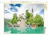 CALVENDO Puzzle Kirche und ehemaliges Kloster auf der Insel Bled/ Slowenien | 1000 Teile Lege-Größe 64x48cm Foto-Puzzle für glückliche Stunden Spiel