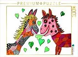 CALVENDO Puzzle Verliebte Pferde | 1000 Teile Lege-Größe 64x48cm Foto-Puzzle für glückliche Stunden Spiel