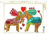 CALVENDO Puzzle Verliebte Elefanten | 1000 Teile Lege-Größe 64x48cm Foto-Puzzle für glückliche Stunden Spiel