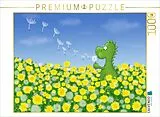 CALVENDO Puzzle Drache mit Pusteblume | 1000 Teile Lege-Größe 64x48cm Foto-Puzzle für glückliche Stunden Spiel