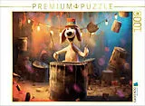 CALVENDO Puzzle Hund Balou schlägt die Pauke | 1000 Teile Lege-Größe 64x48cm Foto-Puzzle für glückliche Stunden Spiel