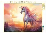 CALVENDO Puzzle Einhorn im Sonnenuntergang | 1000 Teile Lege-Größe 64x48cm Foto-Puzzle für glückliche Stunden Spiel