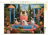 CALVENDO Puzzle Hunde baden im Springbrunnen | 2000 Teile Lege-Größe 90x67cm Foto-Puzzle für glückliche Stunden Spiel