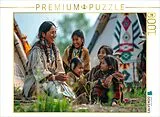 CALVENDO Puzzle Indianische Frau erzählt Kindern Geschichten | 1000 Teile Lege-Größe 64x48cm Foto-Puzzle für glückliche Stunden Spiel