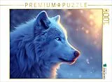 CALVENDO Puzzle Frostglanz: Das klare Blau im weißen Wolfslicht | 1000 Teile Lege-Größe 64x48cm Foto-Puzzle für glückliche Stunden Spiel