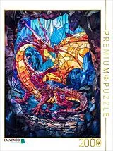 CALVENDO Puzzle Ein mächtiger Drache ruht tief in seiner Höhle | 2000 Teile Lege-Größe 90x67cm Foto-Puzzle für glückliche Stunden Spiel