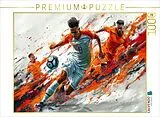 CALVENDO Puzzle Fußball, Spiel nach vorn | 1000 Teile Lege-Größe 64x48cm Foto-Puzzle für glückliche Stunden Spiel