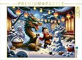 CALVENDO Puzzle Winterliches Lachen im verschneiten Tempelhof | 2000 Teile Lege-Größe 90x67cm Foto-Puzzle für glückliche Stunden Spiel