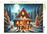 CALVENDO Puzzle Zusammenkunft am Weihnachtsbaum - Weihnachtliche Familienzeit | 1000 Teile Lege-Größe 64x48cm Foto-Puzzle für glückliche Stunden Spiel