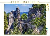 CALVENDO Puzzle Basteibrücke in der Sächsischen Schweiz | 1000 Teile Lege-Größe 64x48cm Foto-Puzzle für glückliche Stunden Spiel