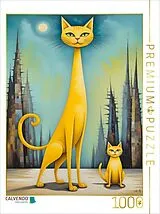 CALVENDO Puzzle Katzen - Schnurren im Wald | 1000 Teile Lege-Größe 64x48cm Foto-Puzzle für glückliche Stunden Spiel