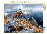 CALVENDO Puzzle Steinbock in den Alpen | 1000 Teile Lege-Größe 64x48cm Foto-Puzzle für glückliche Stunden Spiel