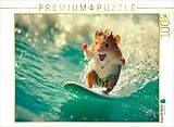 CALVENDO Puzzle Cooler Wellenreiter mit Pfötchen | 1000 Teile Lege-Größe 64x48cm Foto-Puzzle für glückliche Stunden Spiel