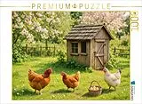 CALVENDO Puzzle Zwischen Blüten und Hühnerfedern | 1000 Teile Lege-Größe 64x48cm Foto-Puzzle für glückliche Stunden Spiel