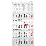 Kalender (Kal) Zettler 4-Monatskalender 2026  Wandkalender 30 × 63 cm mit Datumsschieber, 4 Monate pro Blatt, Monatsübersicht Dez. 2025Jan. 2027, 4-sprachig DE/FR/IT/GB, Feiertage & Ferien, FSC-zertifiziert von 