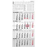 Kalender Zettler 4-Monatskalender 2026  Wandkalender 30 × 63 cm mit Datumsschieber, 4 Monate pro Blatt, Monatsübersicht Dez. 2025Jan. 2027, 4-sprachig DE/FR/IT/GB, Feiertage & Ferien, FSC-zertifiziert von 