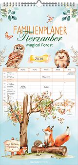 Kalender Familienplaner Tierzauber im Format 22 x 45 von 