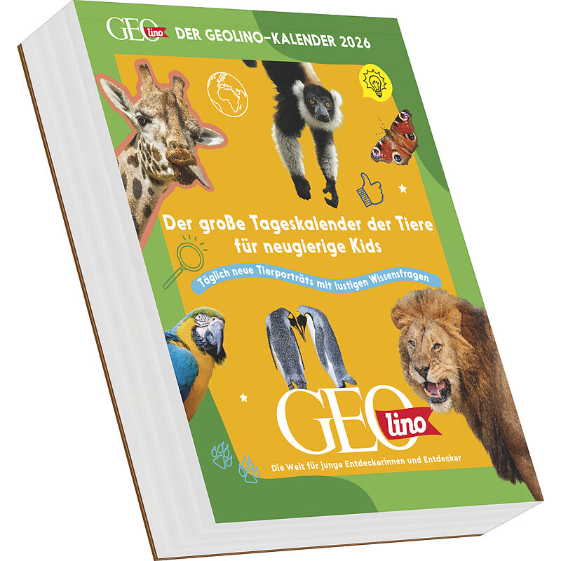 Der große Tageskalender der Tiere für neugierige Kids