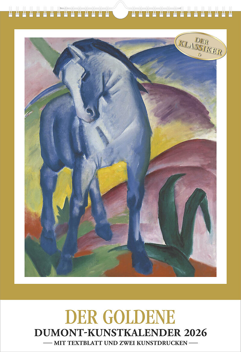 Kunstkalender 2026  Der Goldene DUMONT-Kunstkalender  Wandkalender  Hochformat A3 29,7 x 42 cm