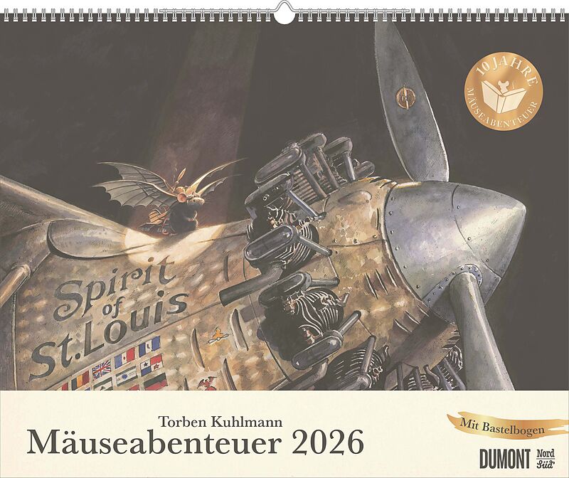 Torben Kuhlmann Mäuseabenteuer 2026  DUMONT Kinder-Kalender  Querformat 52 x 42,5 cm  Spiralbindung