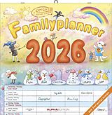 Kalender Alpha Edition - Familienplaner Cartoon Kalender 2026  30x30 cm  Broschürenkalender mit 6 Spalten & Platz für Notizen  Lustiger Wandkalender für Familienorganisation  Feiertagen & Ferienterminen von 