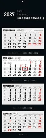 Kalender (Kal) 4-Monatskalender Black 2027 von 