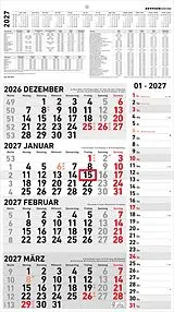 Kalender ZETTLER 4-Monatskalender Kombi 2027 von 