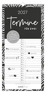 Kalender Termine für 2 Black and White 2027 von