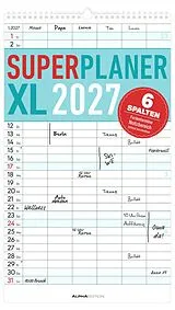 Kalender Superplaner XL 6 Spalten 2027 von 