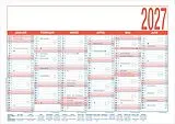 Kalender Arbeitstagekalender kaschiert A4 2027 von 
