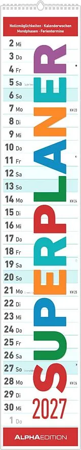 Kalender (Kal) SUPERPLANER 2027 von