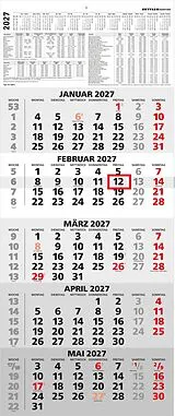 Kalender ZETTLER 5-Monatskalender 2027 von