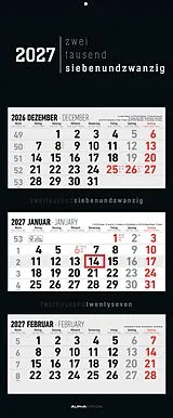 Kalender 3-Monatskalender Black 2027 von 