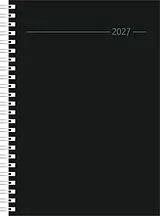 Kalender (Kal) Wochenplaner Balacron schwarz A5 Ringbuch 2027 von 