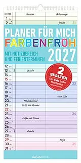 Kalender Planer für mich Farbenfroh 2027 von