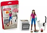 Schleich 81470 - Pocket Set, Backnachmittag, 14-teilig, Spielset Spiel