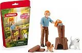Schleich 81475 - Pocket Set, Förster, 12-teilig, Spielset Spiel