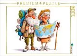 CALVENDO Puzzle Rentner mit Landkarte auf Weltreise | 1000 Teile Lege-Größe 64x48cm Foto-Puzzle für glückliche Stunden Spiel