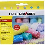Eberhard Faber 526504 - Straßenmalkreiden Glitzer, 6er Set Spiel