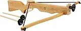 BestSaller 1242 - Kinder-Armbrust inkl. 3 Pfeilen, 57cm, Erlenholz geölt, Holz-Armbrust Spiel