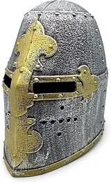 BestSaller 1422 - Kinder-Ritterhelm Topfhelm, Kunststoff, Silber/Gold Spiel