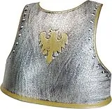 BestSaller 1429 - Kinder-Ritter-Brustpanzer Adler mit Gurten, Silber/Gold, 32 31 cm Spiel