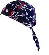 BestSaller 1325 - Piraten Bandana/Kopftuch mit Totenköpfen Spiel