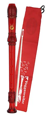  Instrumente+Zubehör Voggys Kunststoff-Blockflöte (rot)