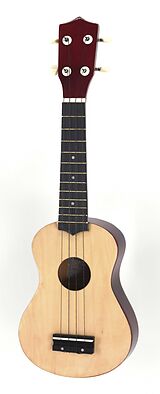  Instrumente+Zubehör Mini-Gitarre (Ukulele) mit 4 Saiten natur
